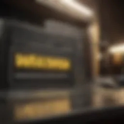 Illustration of the Western Union logo with a financial theme