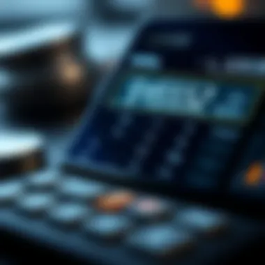 Calculator interface for net worth analysis