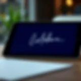 A digital signature on a tablet screen