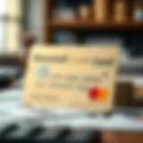 A secured credit card displayed in a financial setting