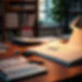 An illustration of a sole proprietor's workspace with financial documents.