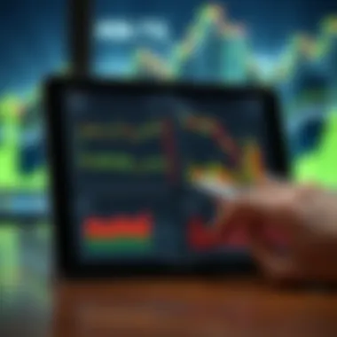 Dynamic Financial Insights on iPad Financial graphs displayed on an iPad screen