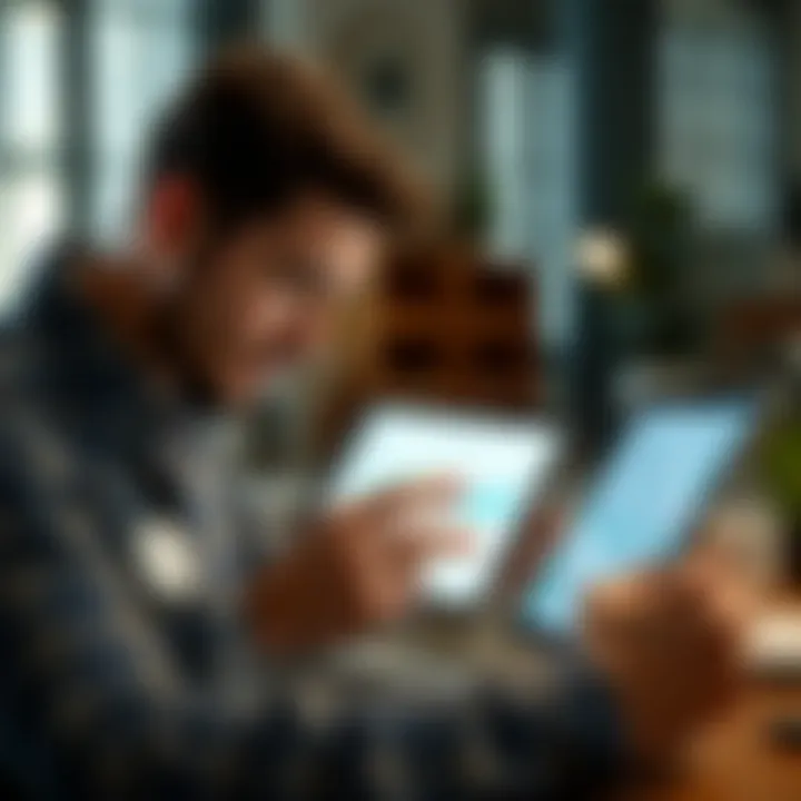 Enhancing Financial Analysis with Quicken User analyzing financial data with Quicken on iPad