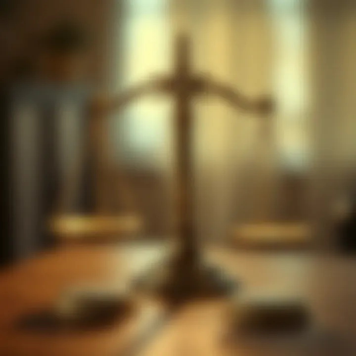 Legal scales symbolizing law and fairness