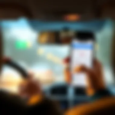 Illustration of safe driving habits promoted by the RightTrack Mobile App