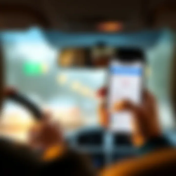 Illustration of safe driving habits promoted by the RightTrack Mobile App