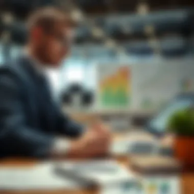 A financial professional analyzing data with tools provided by TD Bank.