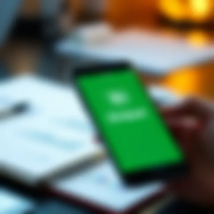 A sleek smartphone displaying the TD Bank app on the screen.