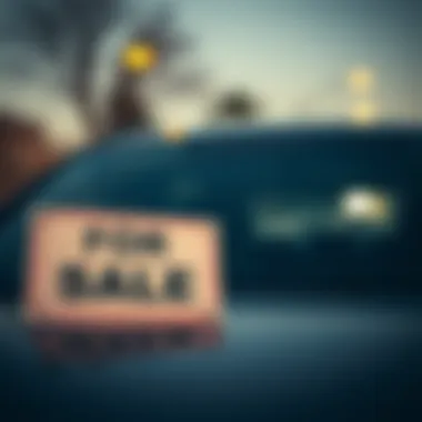Marketing a Vehicle without a Title A car with a 'For Sale' sign