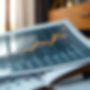 A graph depicting market trends and investment decisions