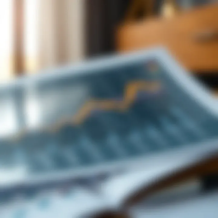 A graph depicting market trends and investment decisions