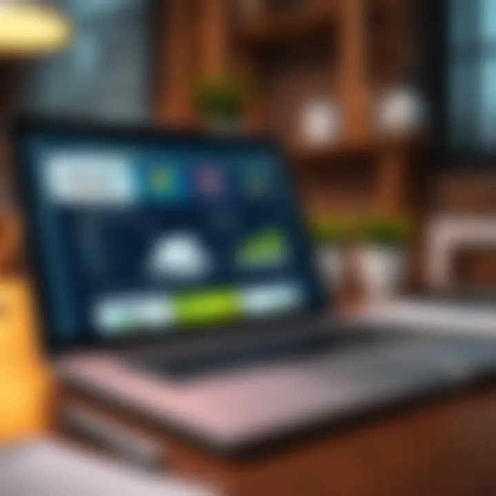 A laptop displaying real estate technology tools