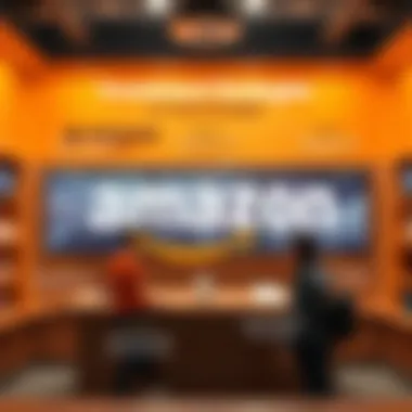 Infographic illustrating investment strategies related to Amazon