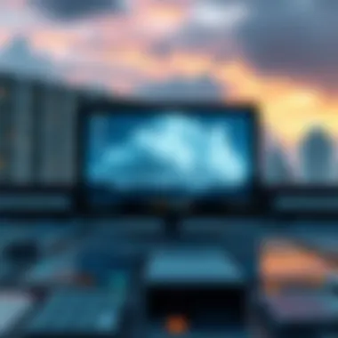 Visual representation of cloud computing models