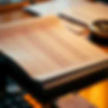 Visual representation of a ledger with financial entries