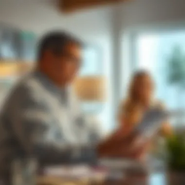 Navigating the Claims Process Homeowner reviewing insurance claims