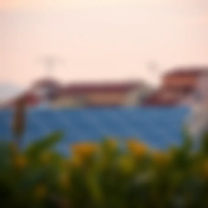 Solar-Powered Landscape A scenic landscape powered by solar energy technology