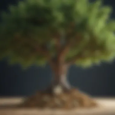 Strategic Financial Planning for Future Stability A tree symbolizing growth with financial symbols around it
