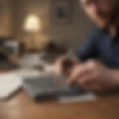 Evaluating Mortgage Options Person analyzing loan options