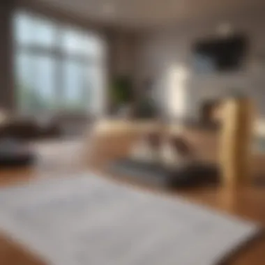 Financial Insights for Home Buyers Home with financial graphs overlay