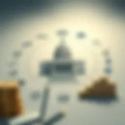 An intricate diagram of government budget components