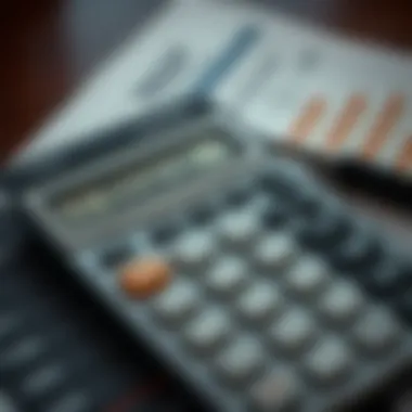 Illustration of a financial calculator with mortgage data