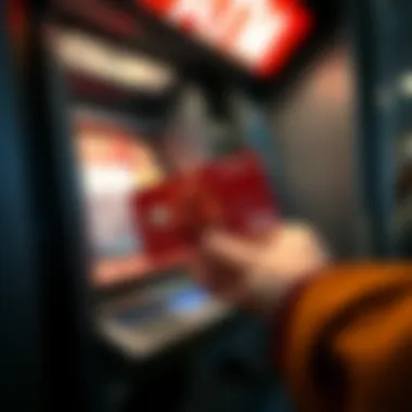 ATM withdrawal process using a Visa gift card