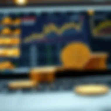 An online marketplace interface showcasing gold coins